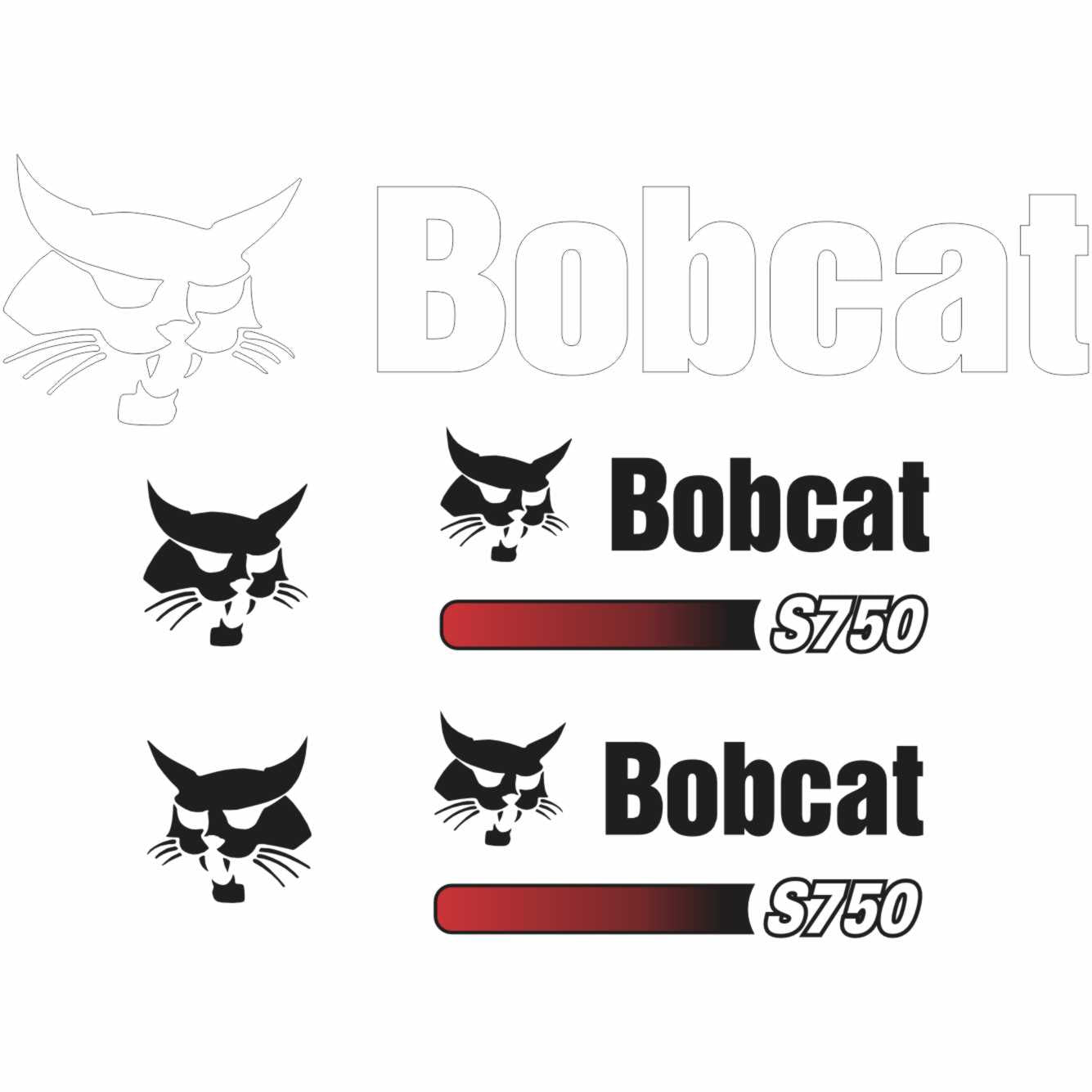 Bobcat S750 sticker cut file