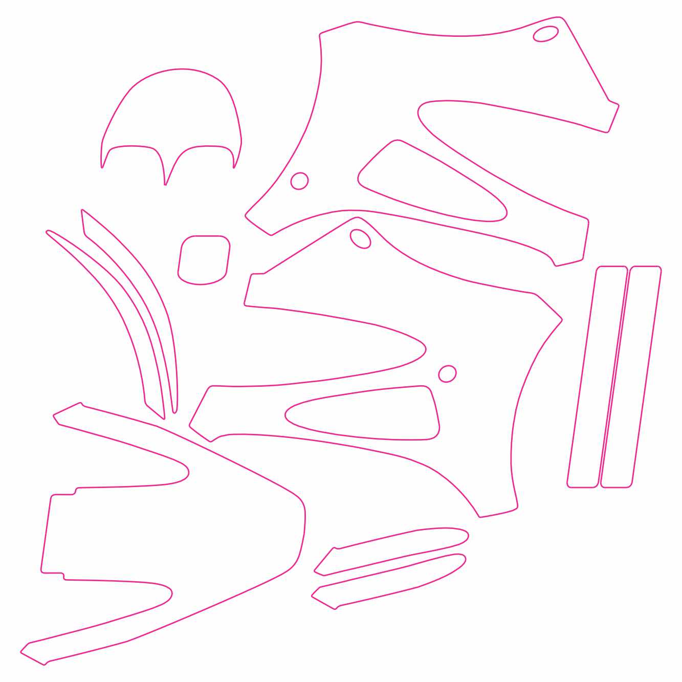 Cobra CX50 SR 2010-2011 cut template graphics