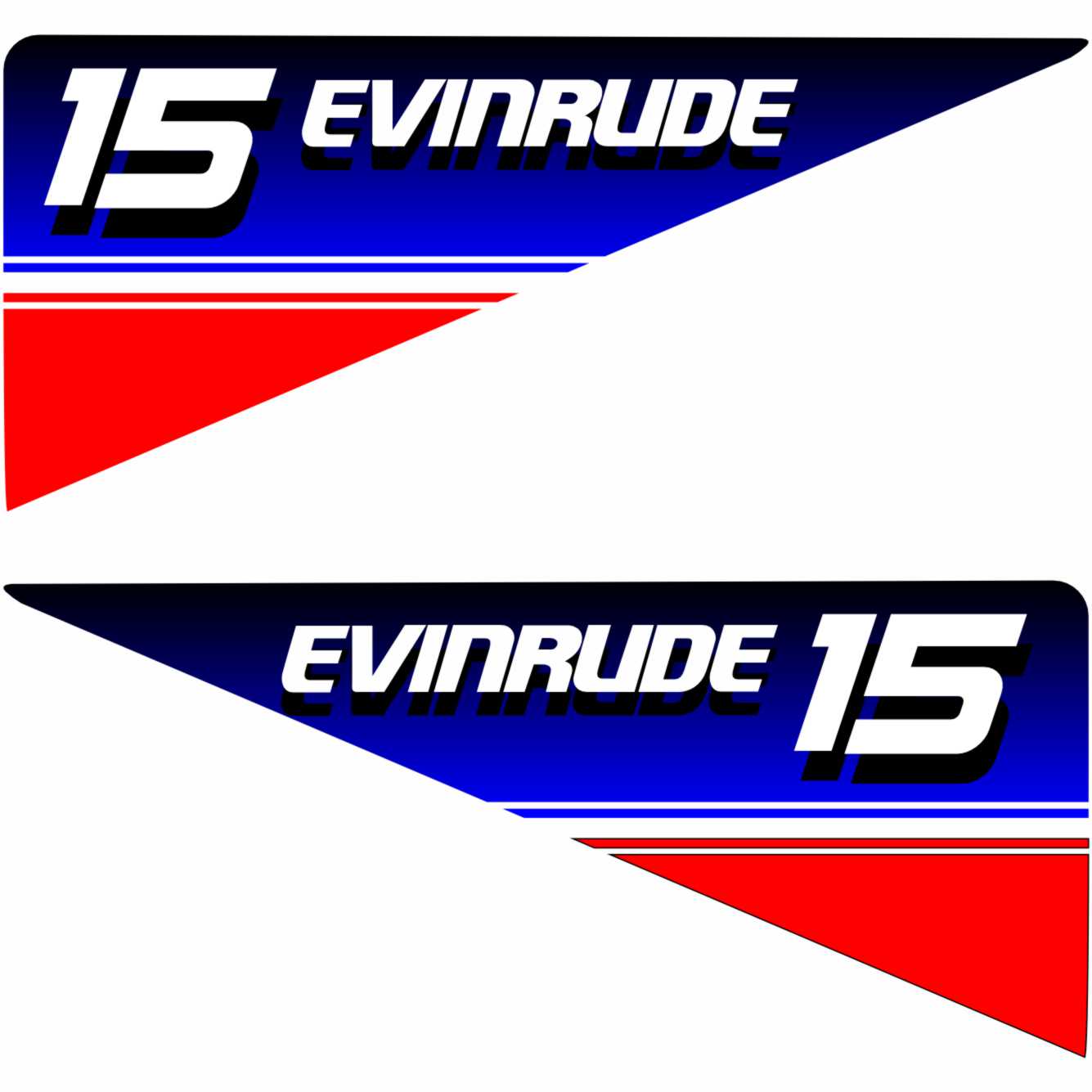 Evinrude 15 digital file outboard stickers