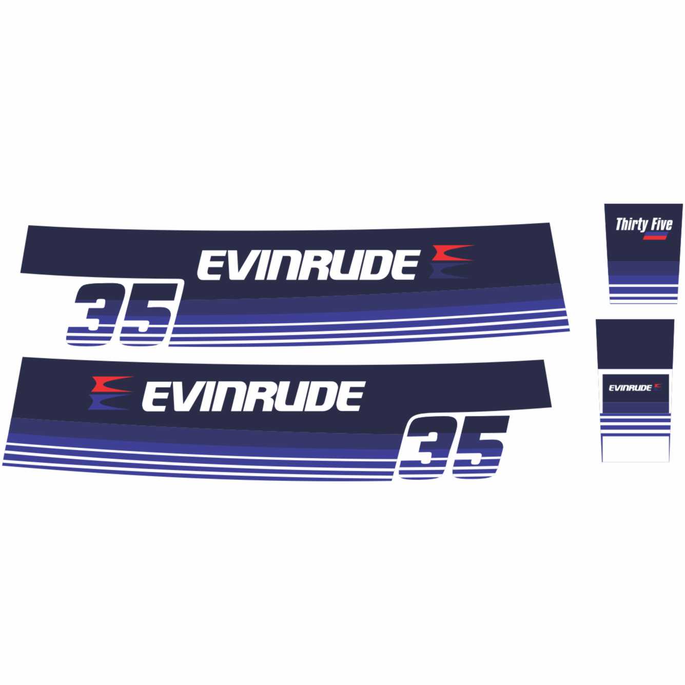 Evinrude 35 digital logo file vector