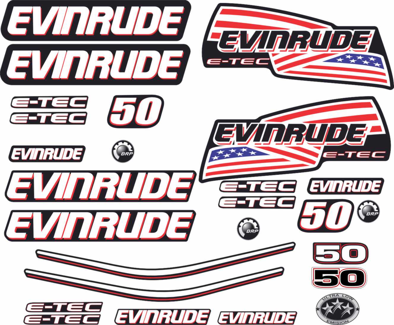 Evinrude 50 digital vector file