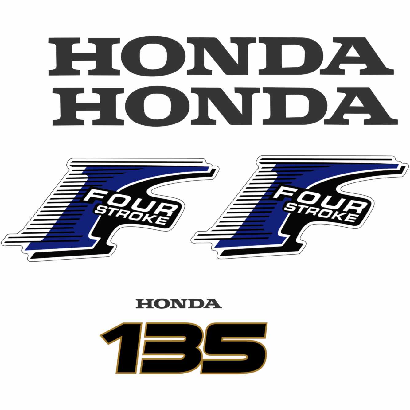 Honda 135 engine vector logo digital file
