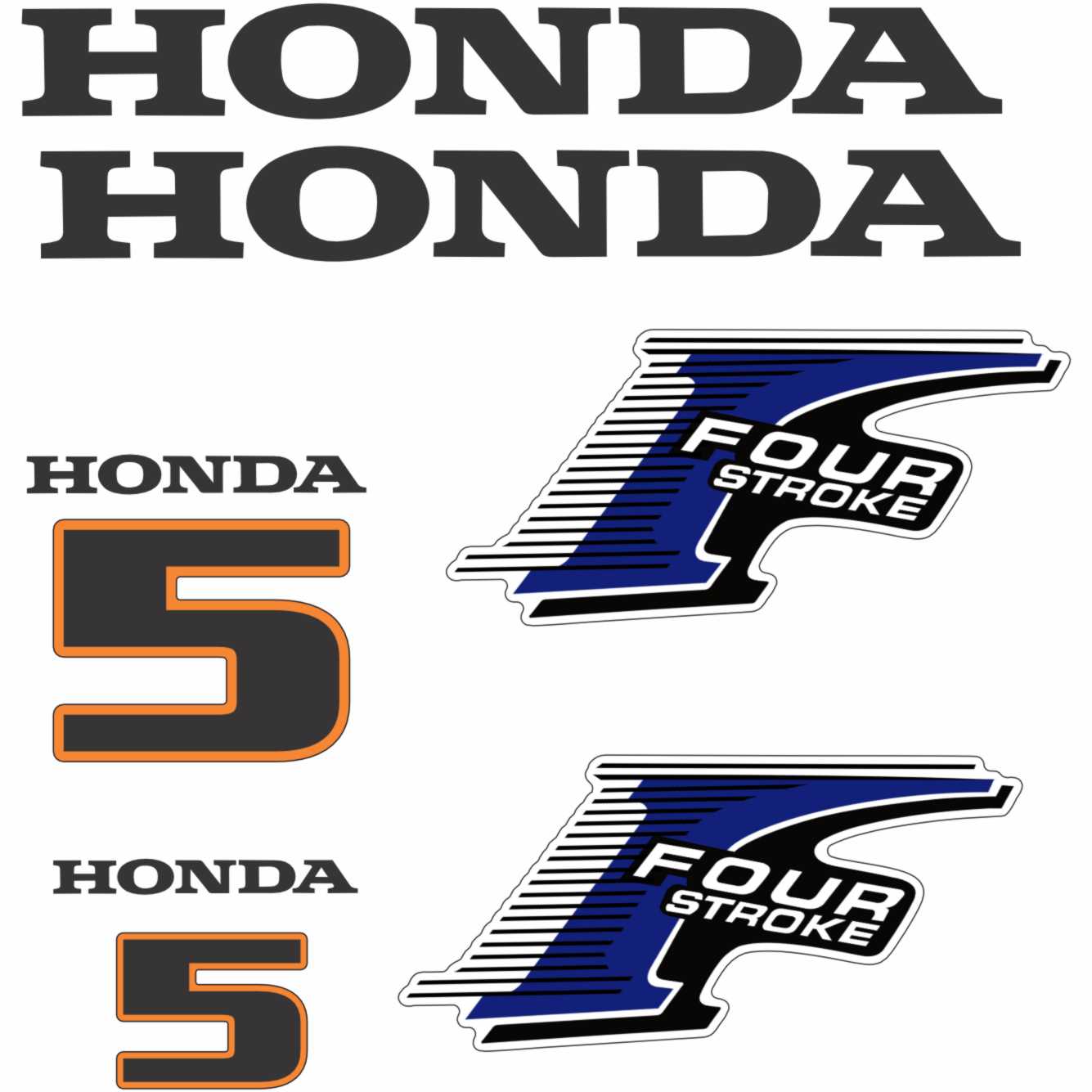 Honda 5 digital vector logo file
