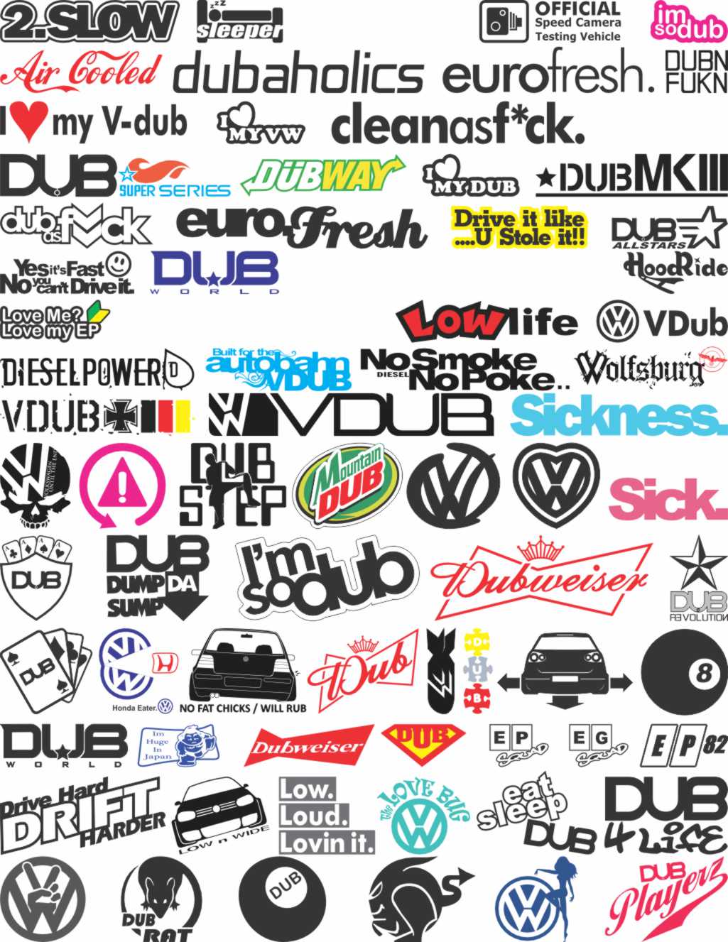 JDM vector pack for stickers