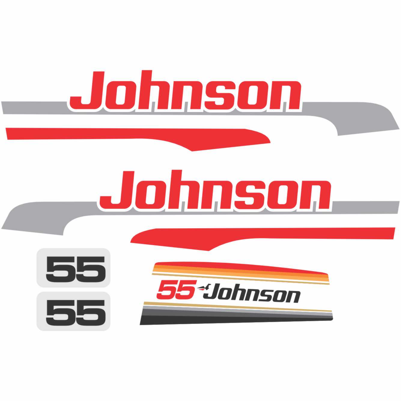 Johnson 55 engine motor sticker file vector