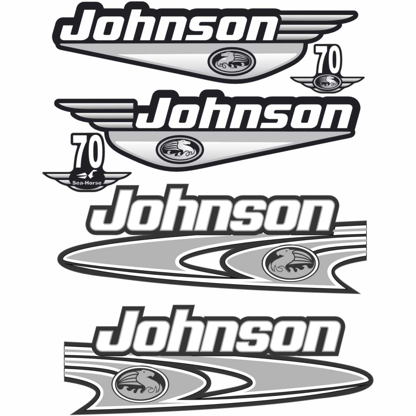 Johnson 70 outboard motor decal sticker file