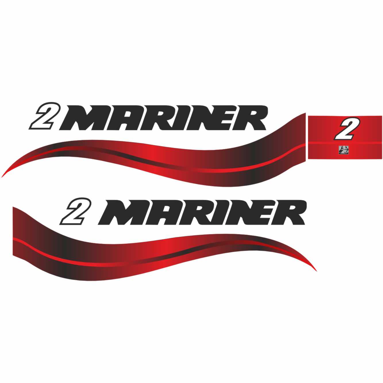 Mariner 2 outboard motor sticker file vector logo