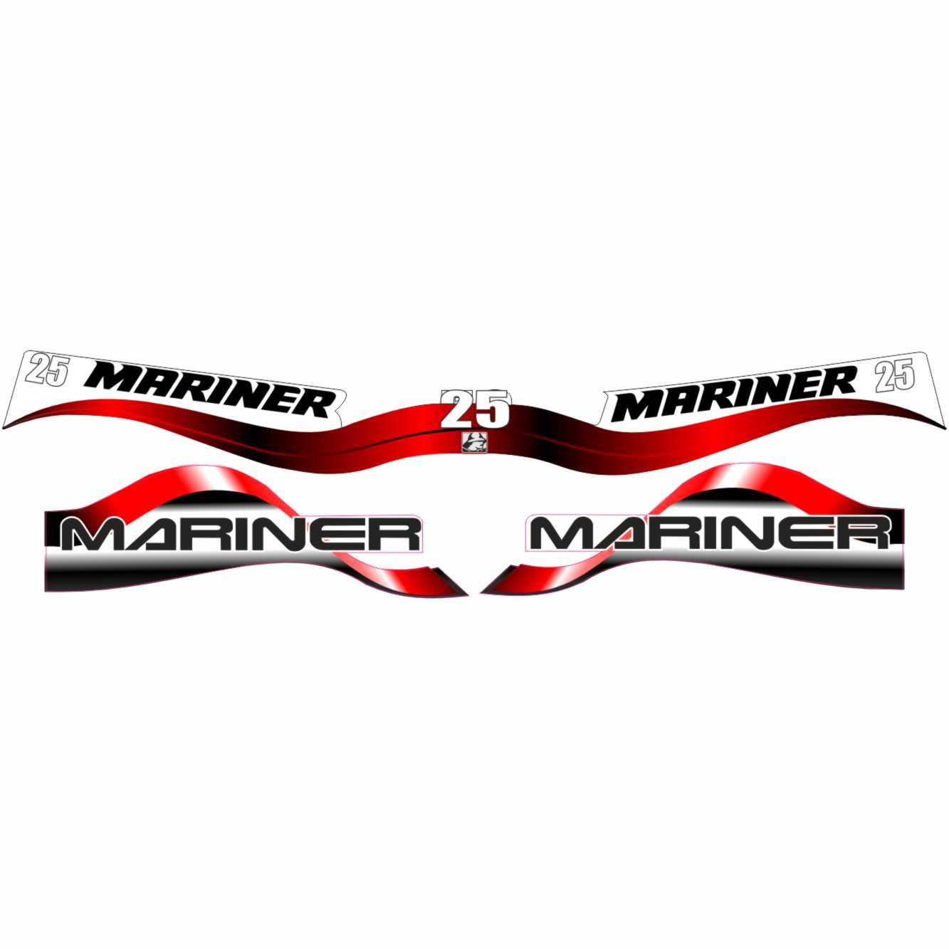 Mariner 25 outboard engine sticker digital file