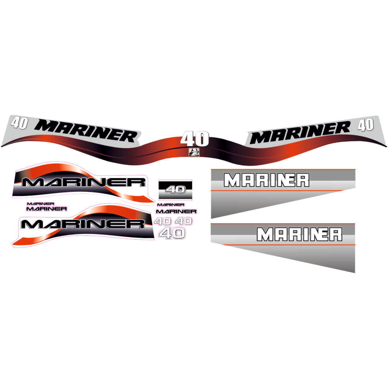 Mariner 40 outboard sticker digital file