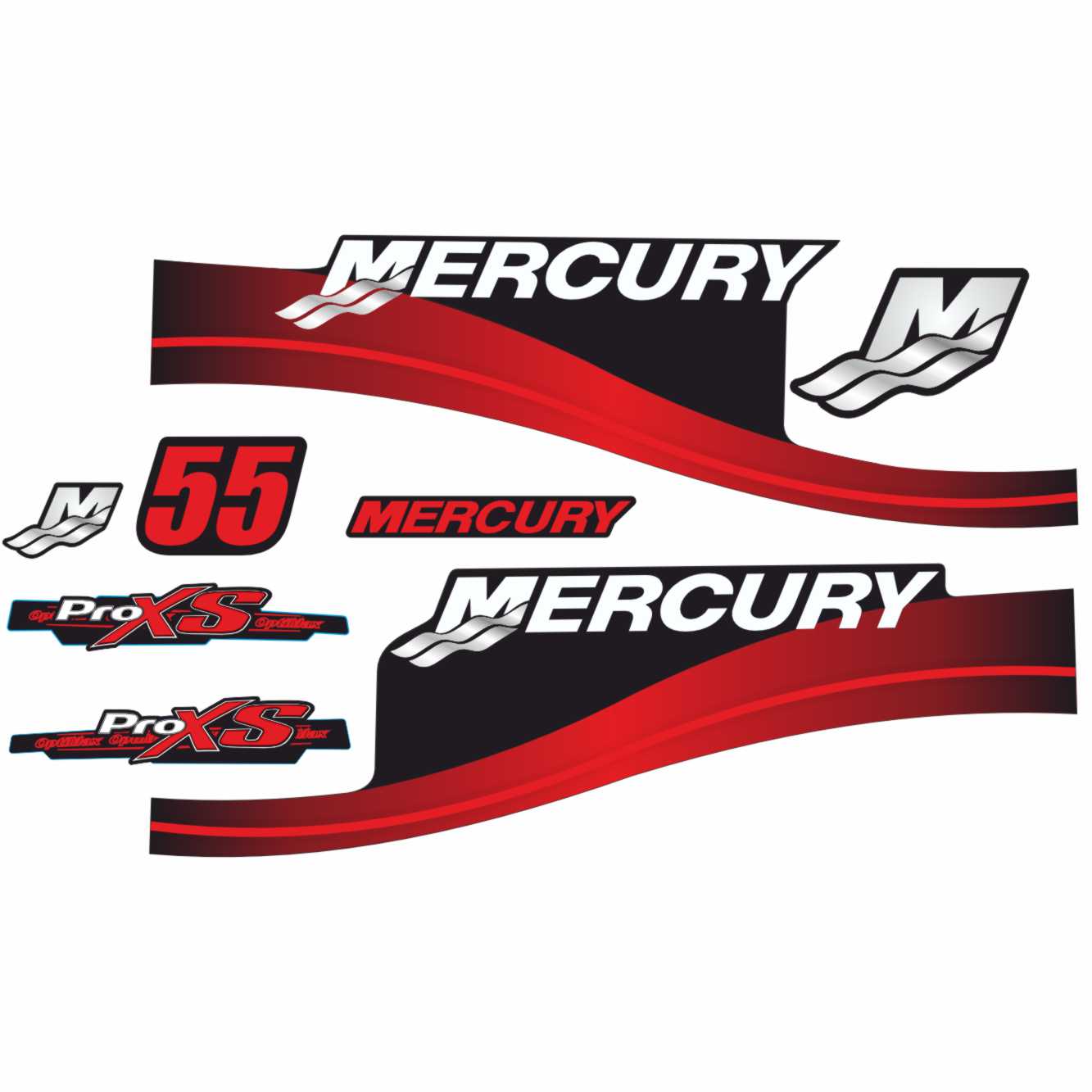 Mercury 55 engine outboard sticker kit digital file
