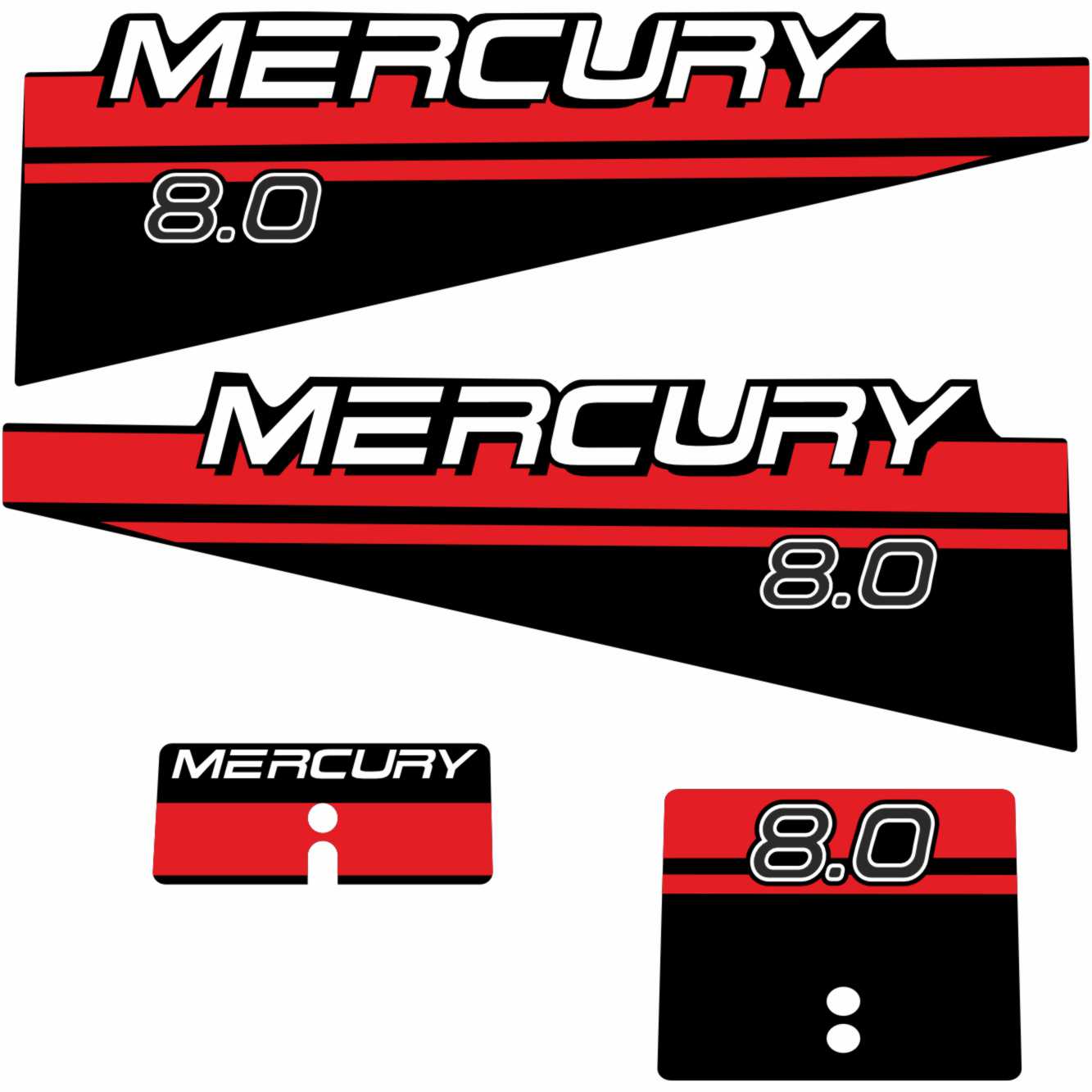 Mercury 8 engine sticker file digital vectror