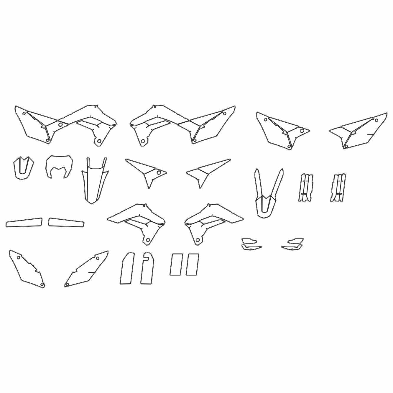 SHERCO SE-R125 250 300 400 500 2017_2023 template cut print file