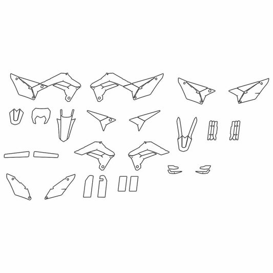 SHERCO SE-R125 250 300 400 500 2017_2023 template cut print file