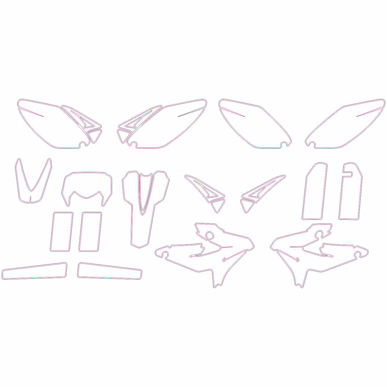 Sherco SE 250 300 2009-2011 template graphics kit