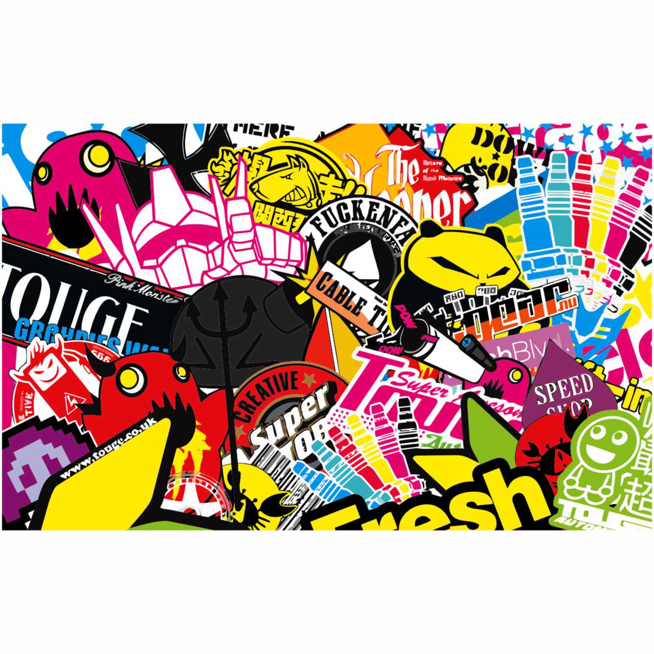 Vector files of sticker bombing