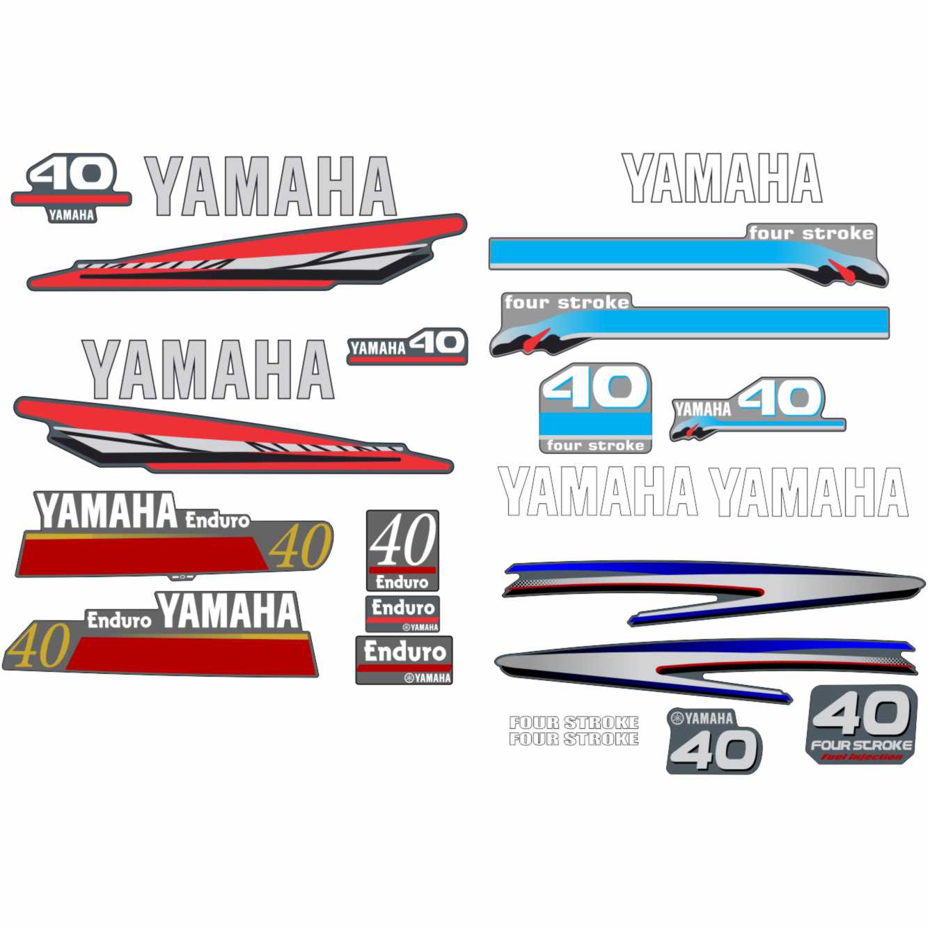 Yamaha 40 engine sticker