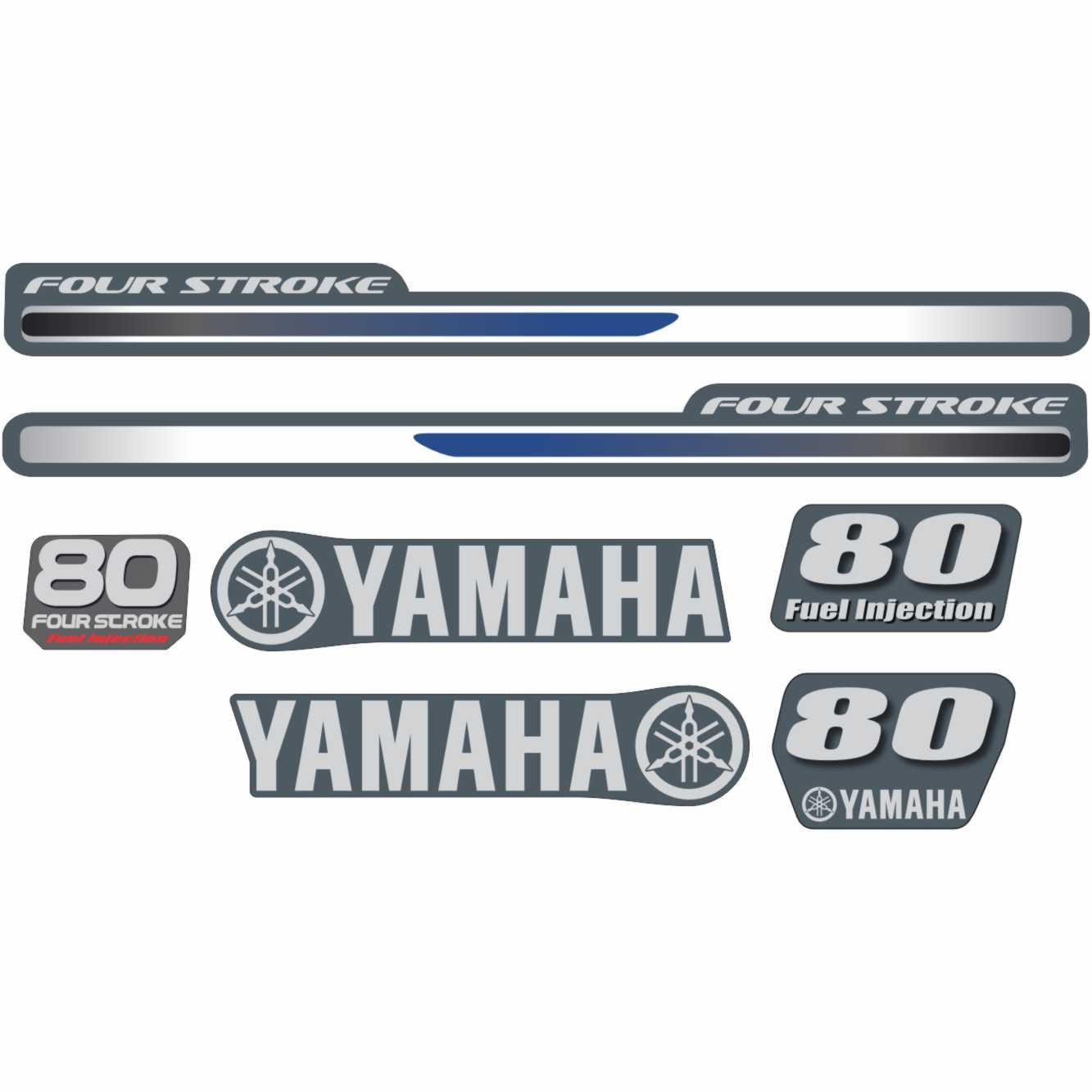 Yamaha 80 engine sticker vector file