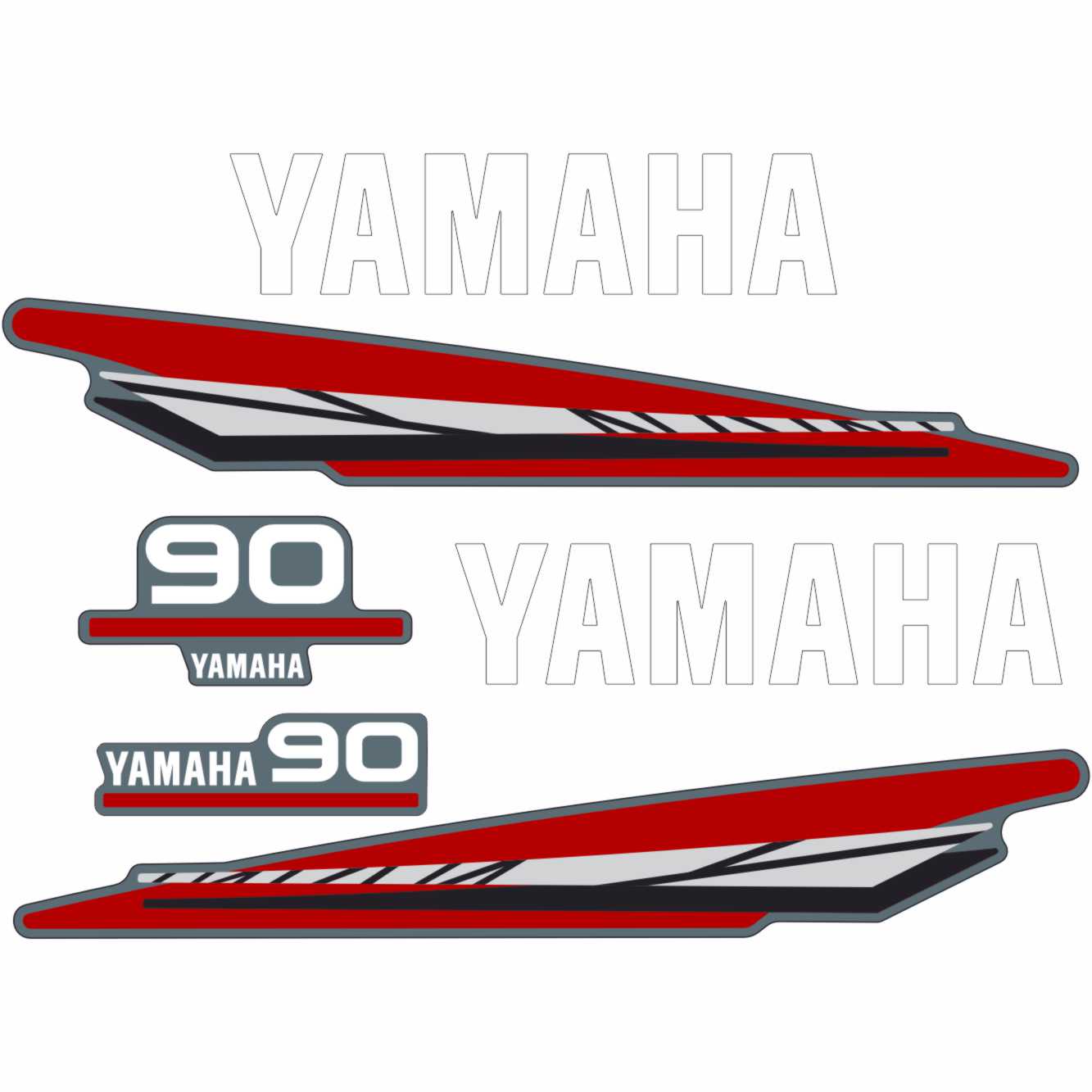Yamaha90 engine sticker