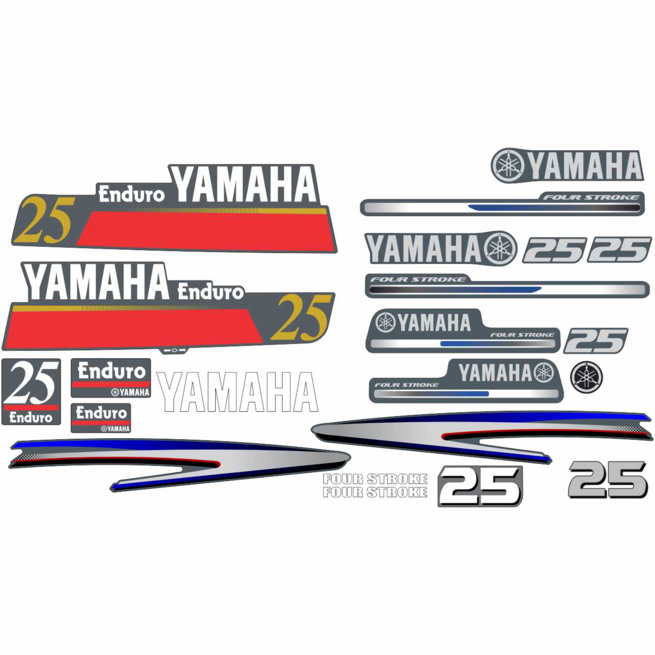 Yamaha 25 outboard motor sticker