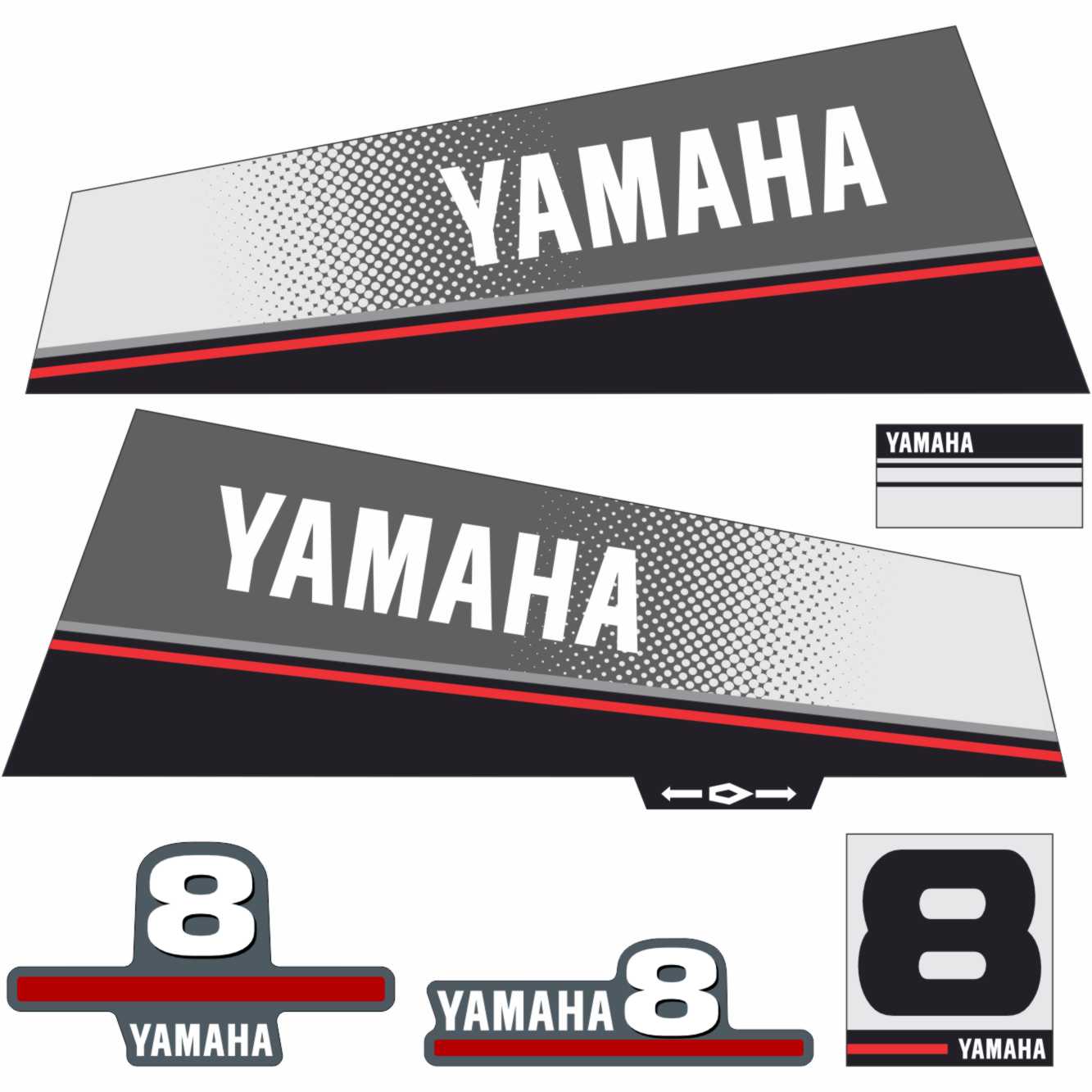 Yamaha outboard motor sticker 8