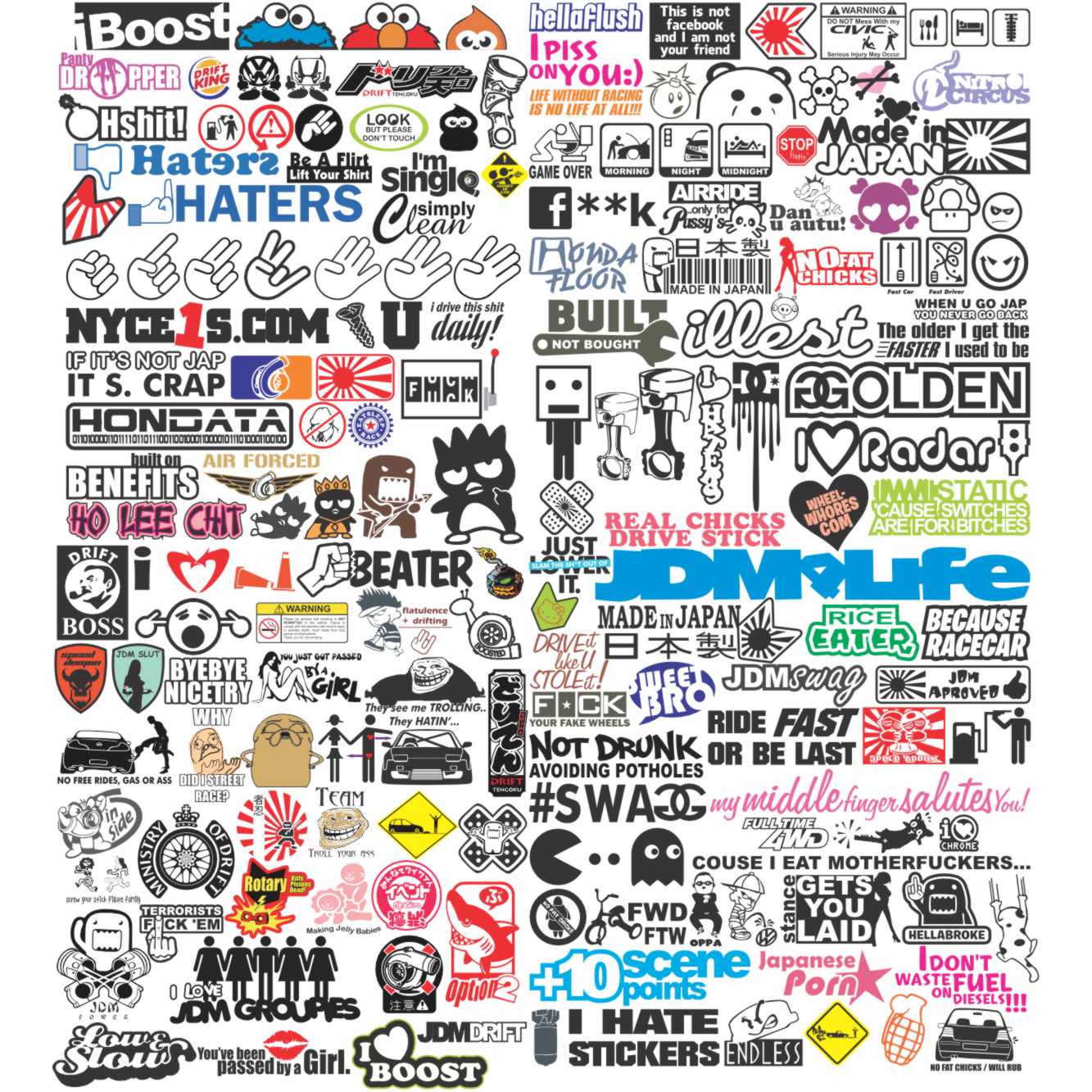 digital JDM file collection for stickers graphics