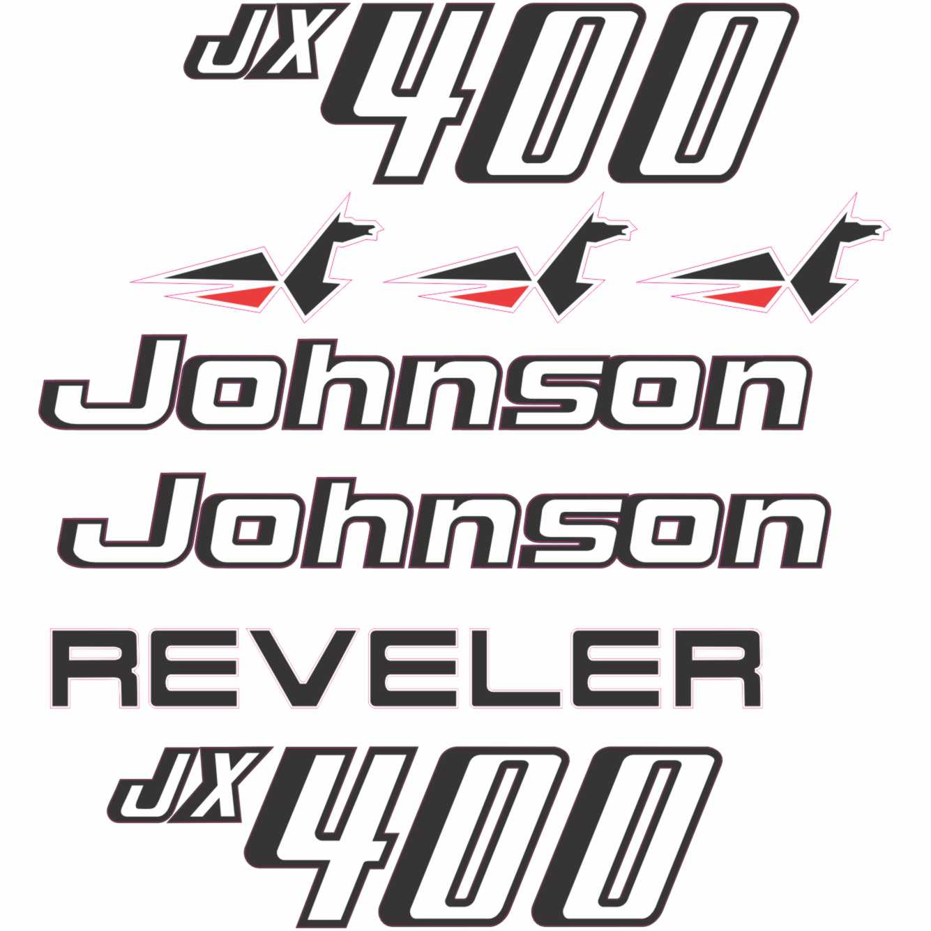 johnson reveler 400 outboard motor sticker digital file