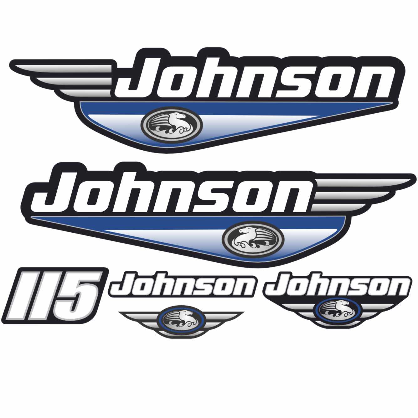 Johnson 115 outboard motor decal vector file