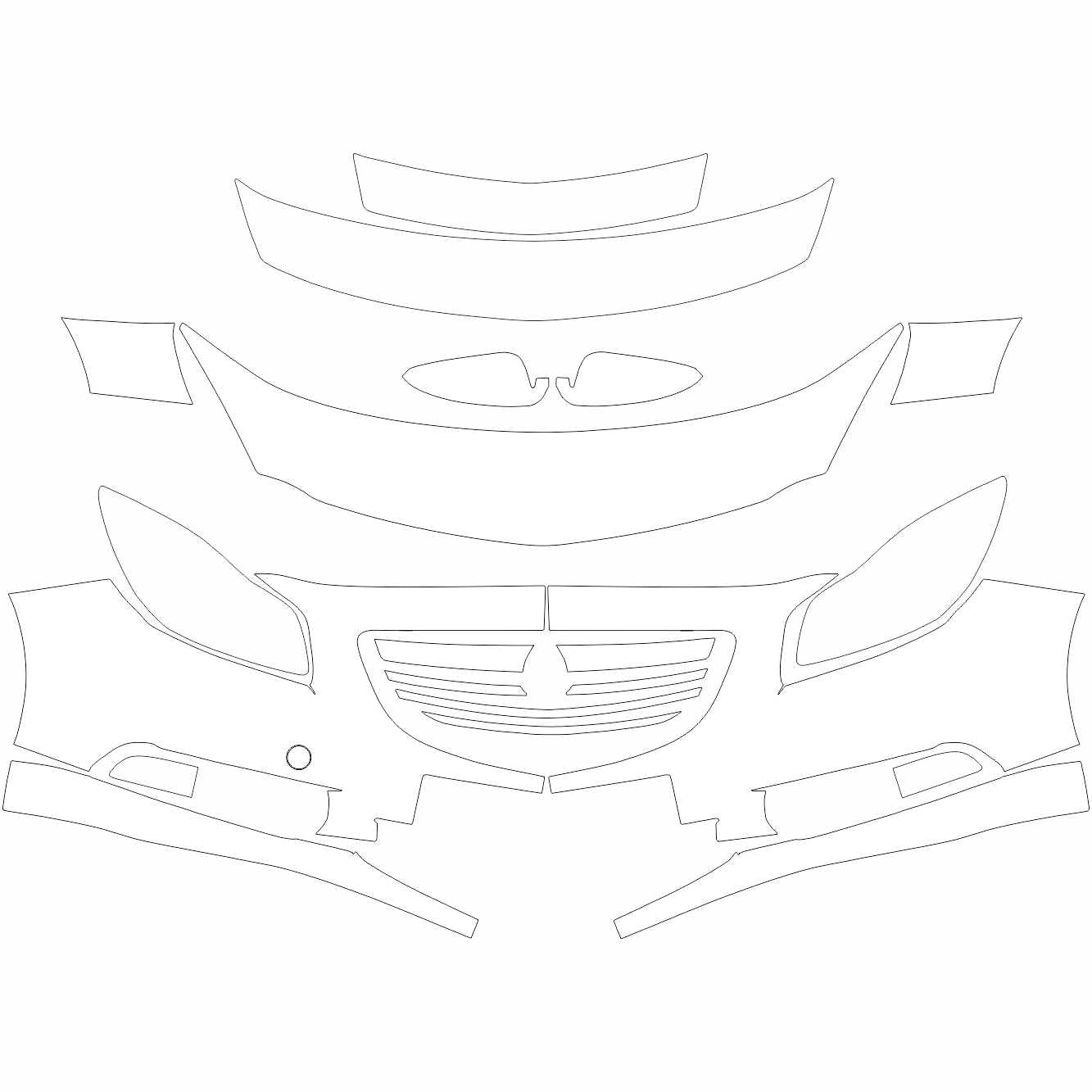 Opel Insignia09-2013 PPF cut template