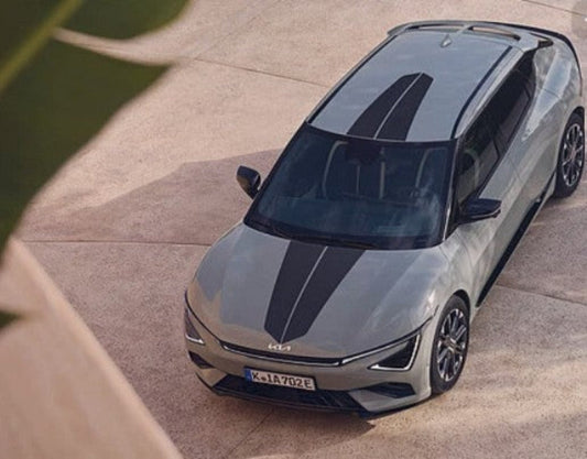 Kia EV6 cut file template roof hood racing stripe outlines CV200ADE00WH