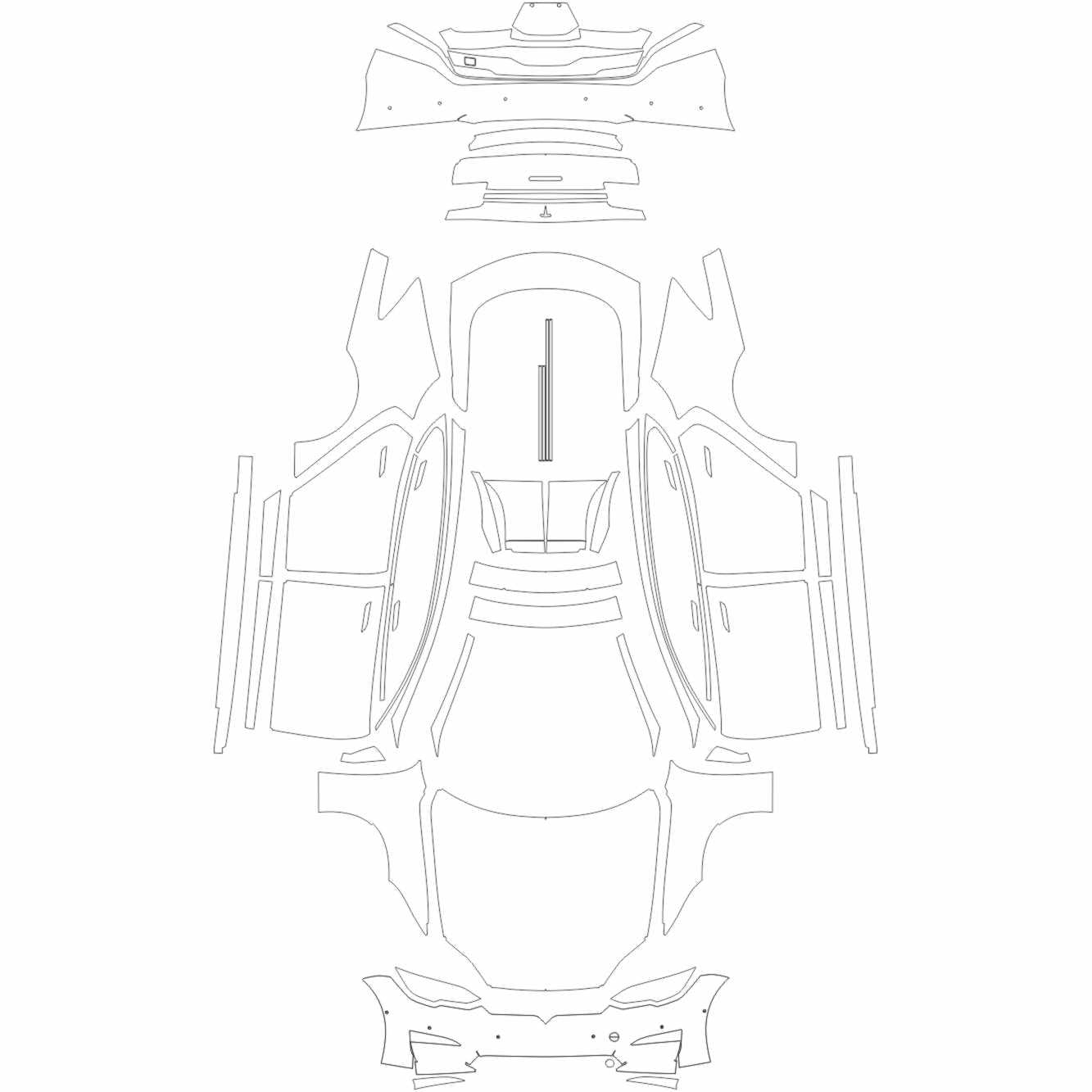 Tesla Model S Plaid from 2021 PPF cut digital plotter file