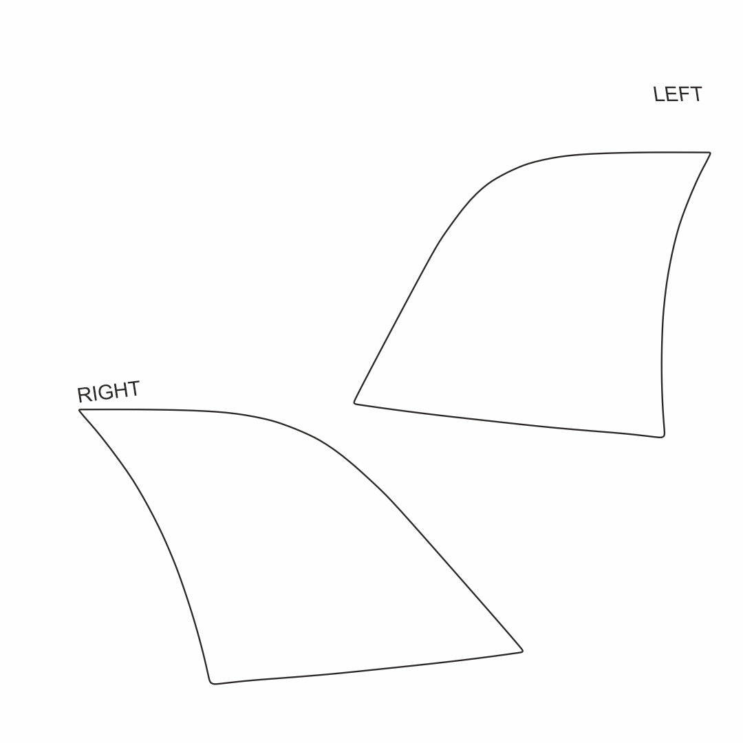 Tesla model3 rear door paint protection cut template PPF