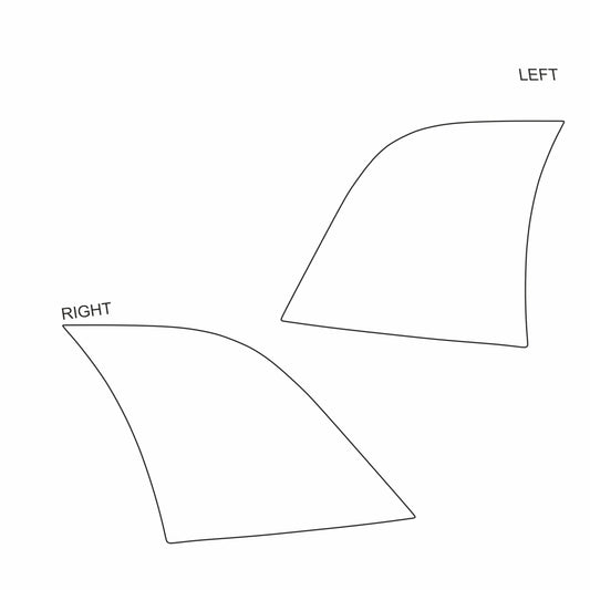 Tesla model3 rear door paint protection cut template PPF