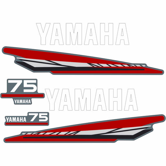 Yamaha 75 engine sticker
